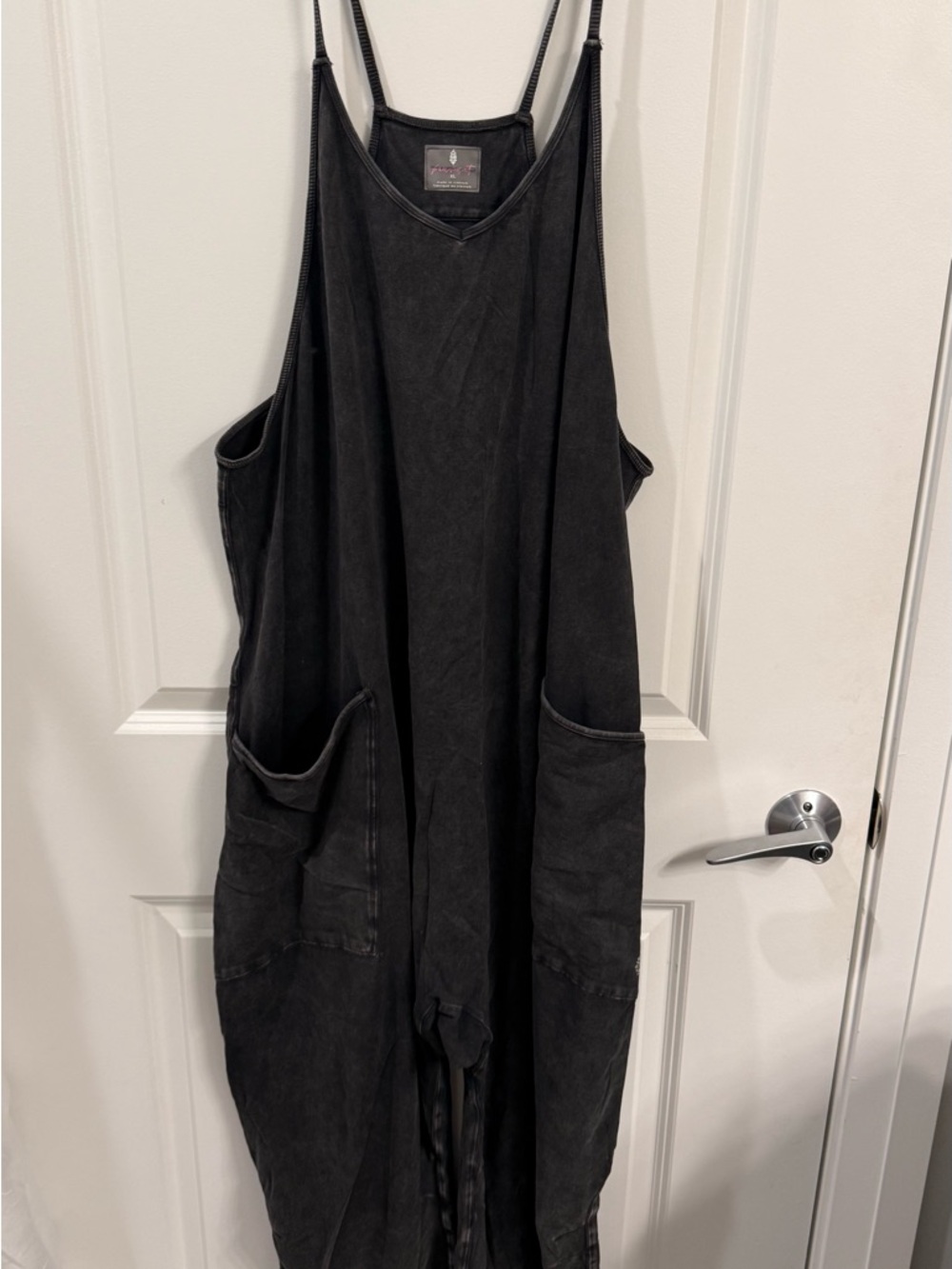 FP Movement by Free People Hot Shot Onesie Washed Black